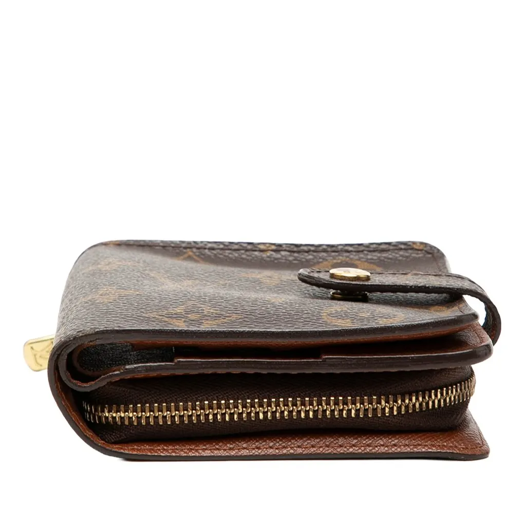Louis Vuitton Monogram Compact Zip Wallet Brown Canvas Very good - Inside View