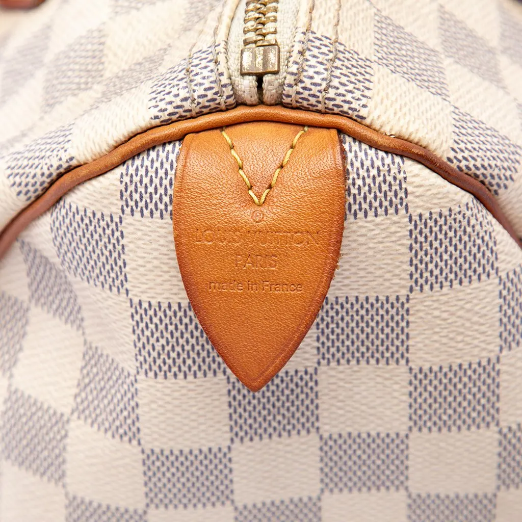 Louis Vuitton Damier Azur Speedy 30 White Canvas Very good - Box View