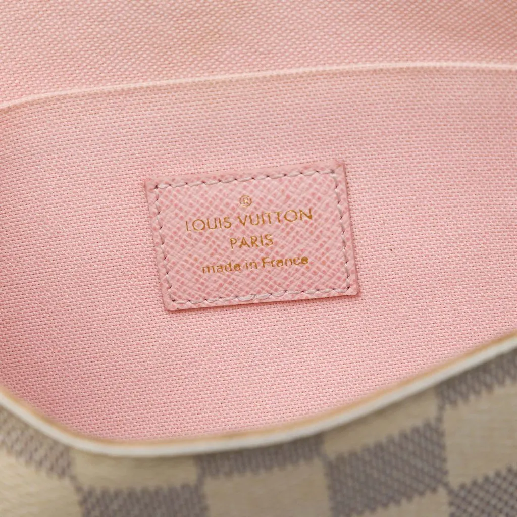 Louis Vuitton Damier Azur Pochette Felicie White Canvas Very good - Box View
