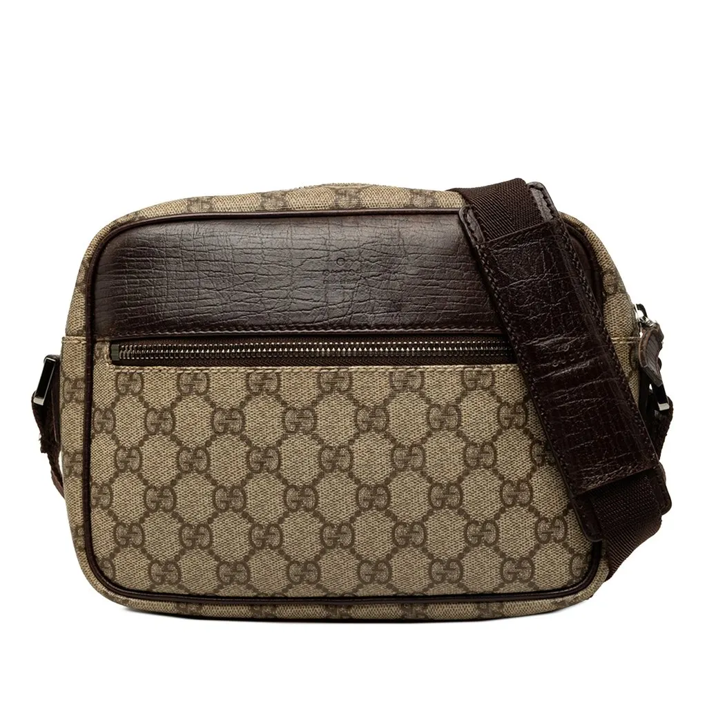 Gucci GG Supreme Crossbody Beige Canvas Very good - Front View