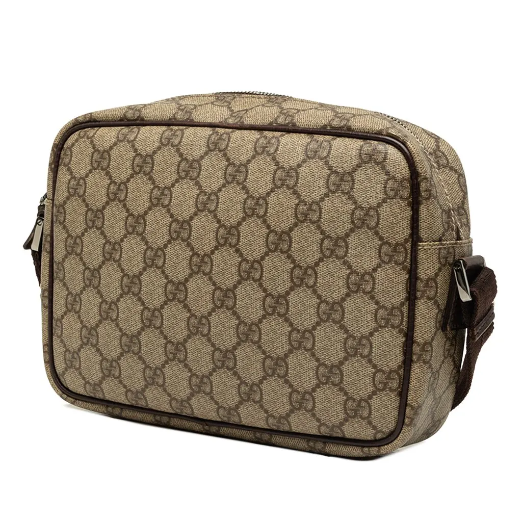 Gucci GG Supreme Crossbody Beige Canvas Very good - Back View
