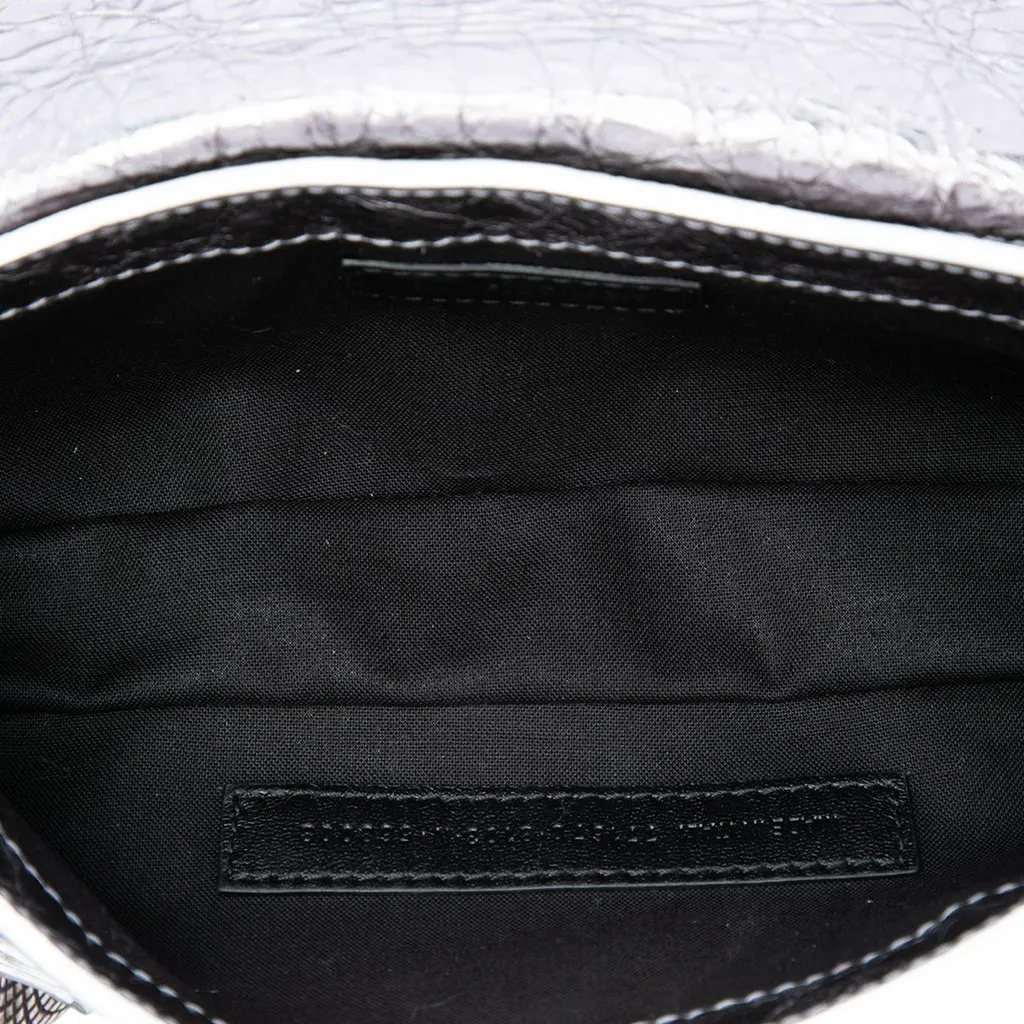 Balenciaga Metallic Lambskin Le Cagole Shoulder Bag XS Silver Leather Very good - Model View