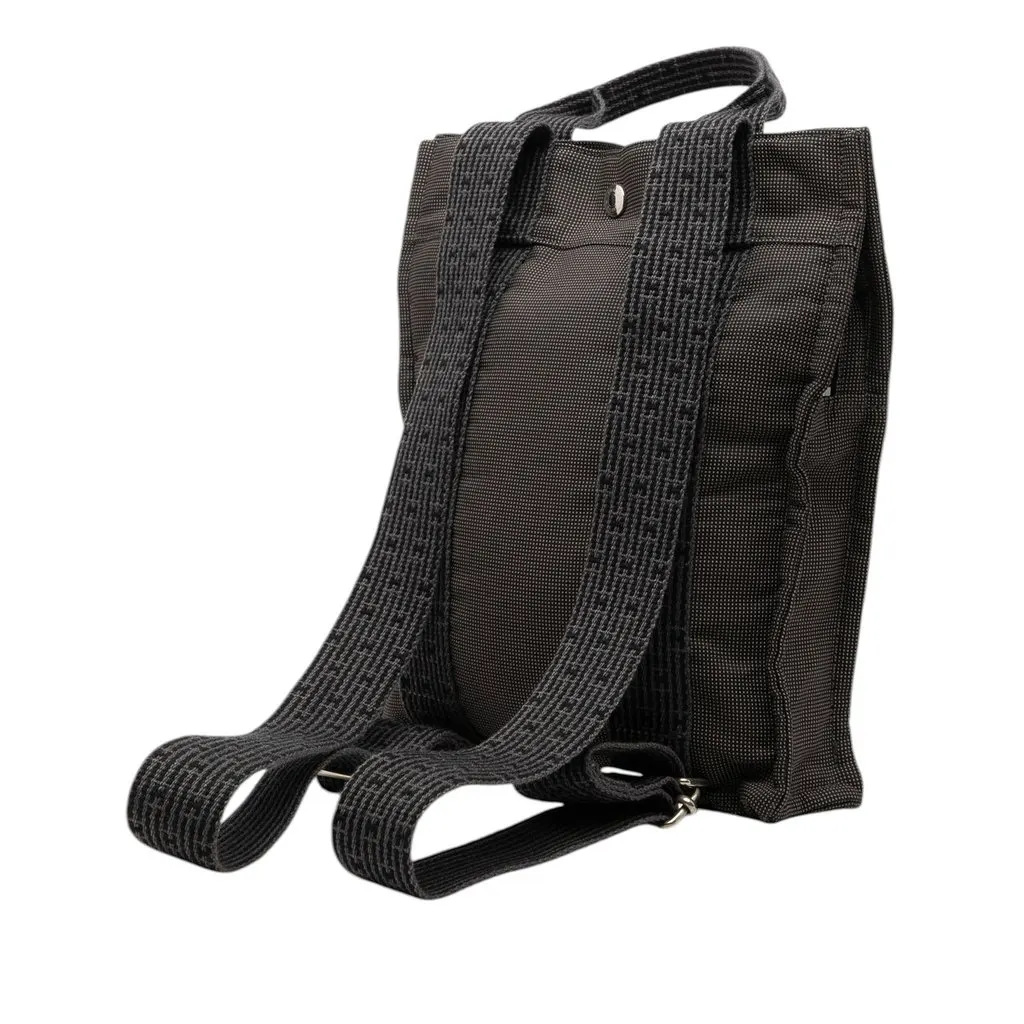 Hermès Canvas Herline Backpack PM Black Very good - Back View