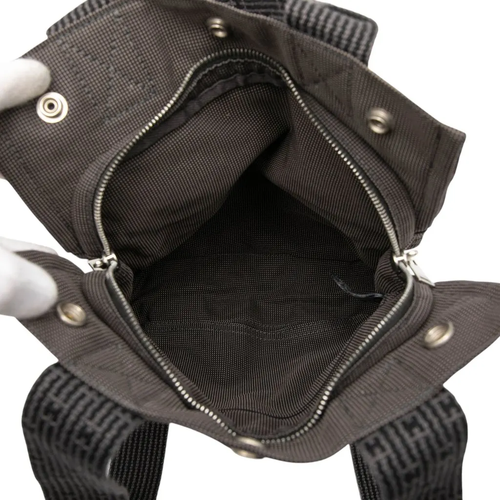 Hermès Canvas Herline Backpack PM Black Very good - Model View