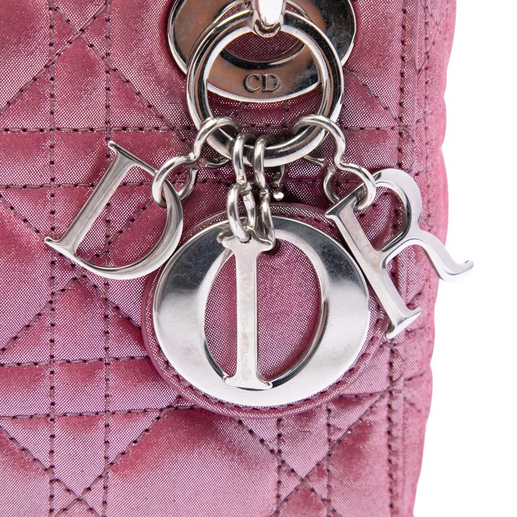 Dior Mini Iridescent Lambskin Cannage Lady Dior Pink Leather Very good - Box View