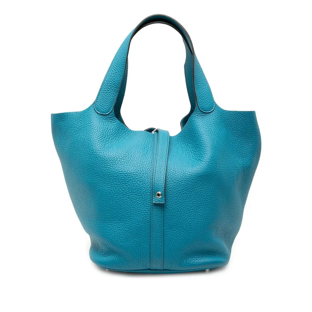 Hermès Clemence Picotin Lock 26 Blue Leather Very good - Front View