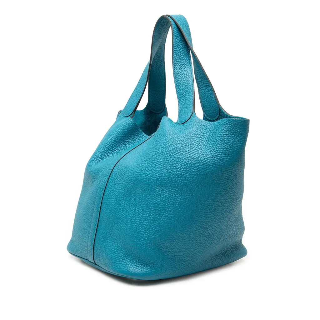 Hermès Clemence Picotin Lock 26 Blue Leather Very good - Back View