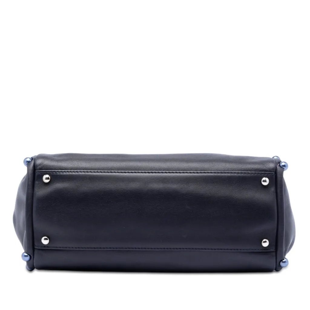 Chanel Small Lambskin Pearl Obsession Accordion Tote Blue Leather Very good - Inside View