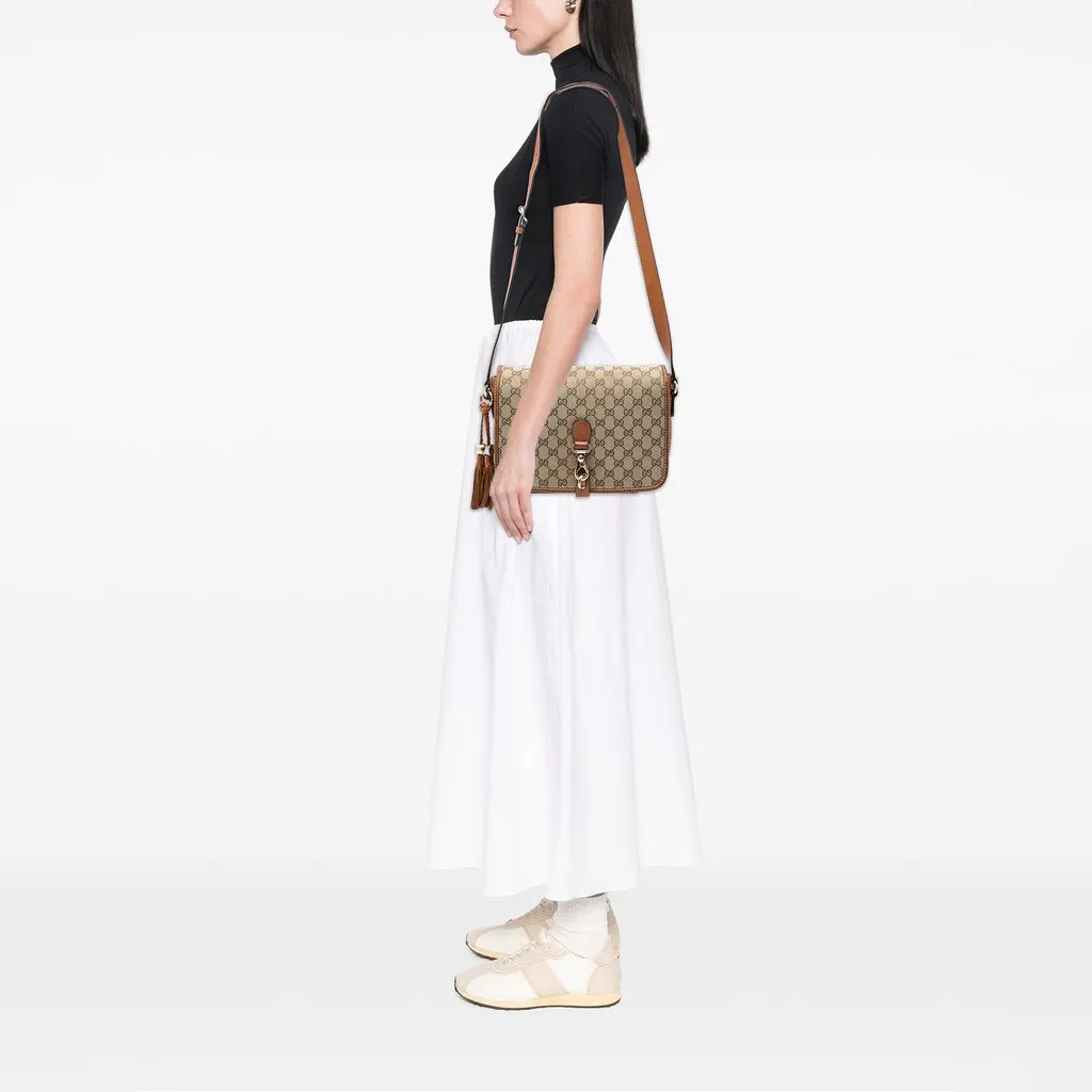Gucci GG Canvas Marrakech Crossbody Beige Canvas Good - Box View
