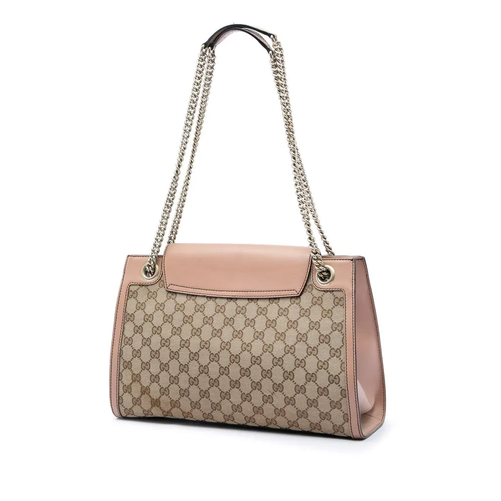 Gucci Large GG Canvas Emily Shoulder Bag Beige Canvas Very good - Back View
