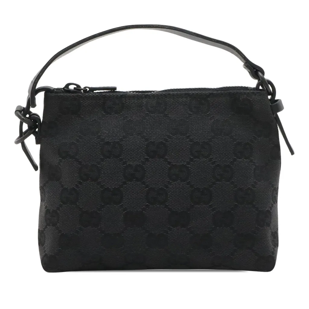 Gucci GG Canvas Handbag Black Very good - Front View