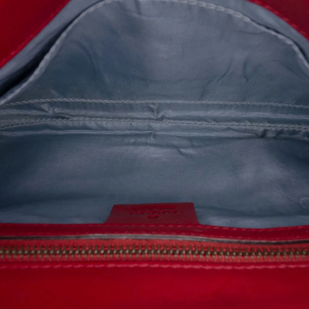 Gucci Medium Leather Double Thiara Satchel Red Leather Good - Model View