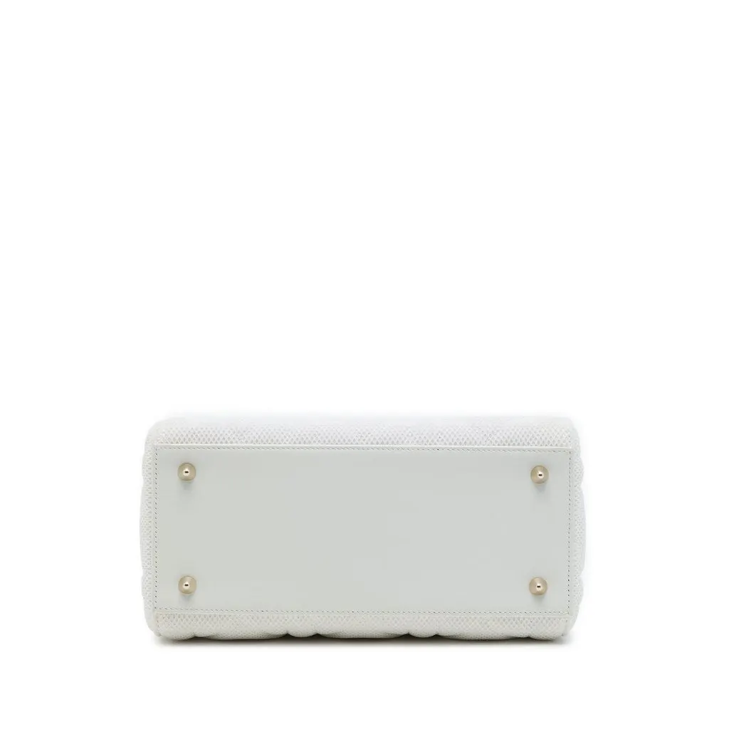 Dior Medium Mesh Cannage Lady Dior White Very good - Inside View
