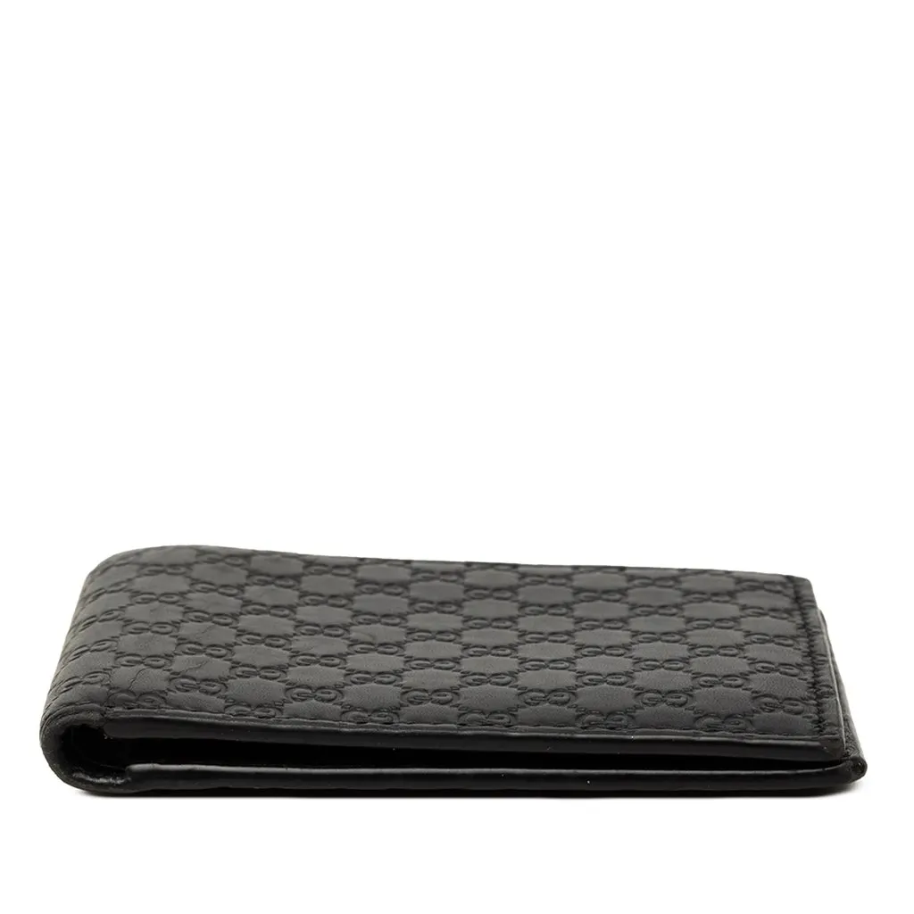 Gucci Microguccissima Bifold Wallet Black Leather Good - Inside View