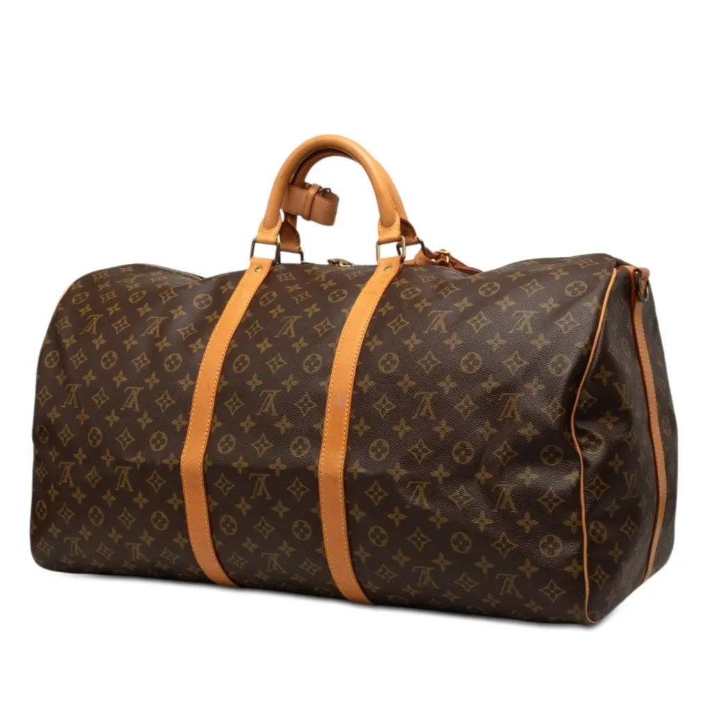 Louis Vuitton Monogram Keepall Bandouliere 60 Brown Very good - Back View
