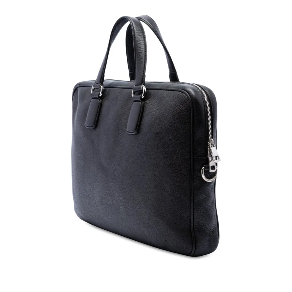 Gucci Calfskin Soho Briefcase Black Leather Very good - Back View
