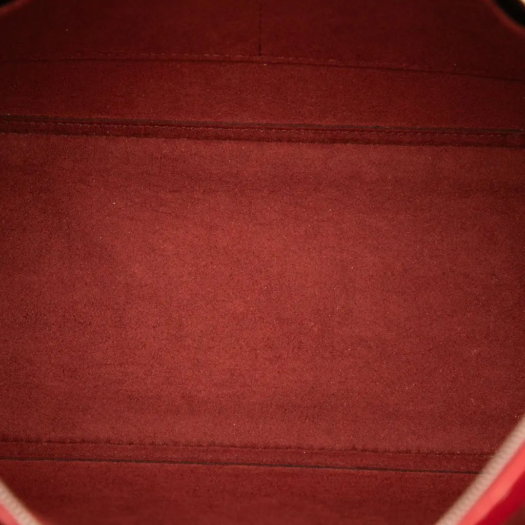 Louis Vuitton Leather Lockmeto Satchel Red Leather Good - Model View