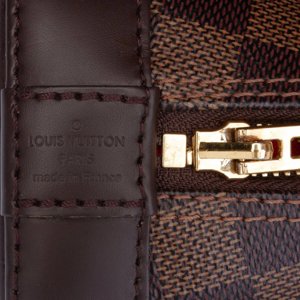Louis Vuitton Damier Ebene Alma BB Brown Canvas Good - Box View