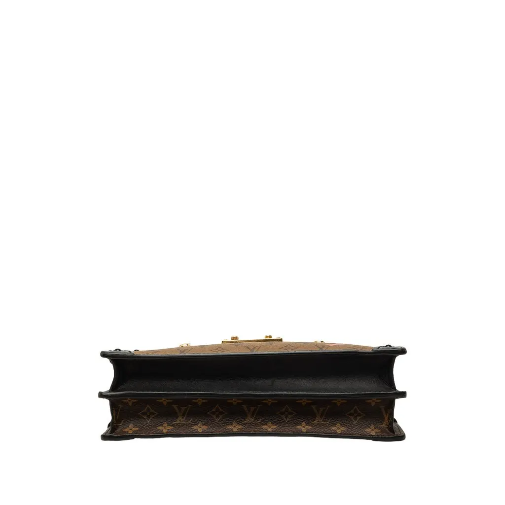 Louis Vuitton Monogram Reverse Trunk Clutch Brown Canvas Good - Inside View