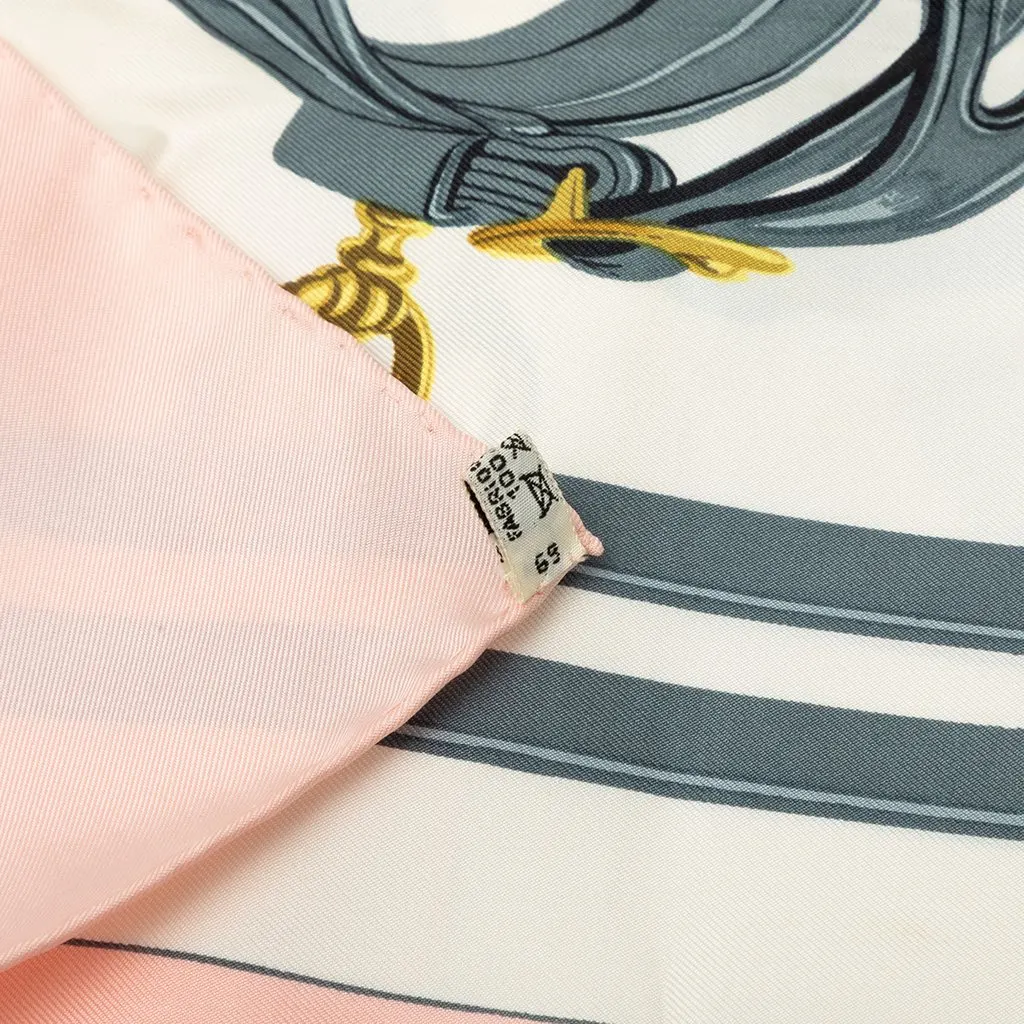Hermès Brides de Gala Silk Scarf 90 Pink Silk Very good - Back View
