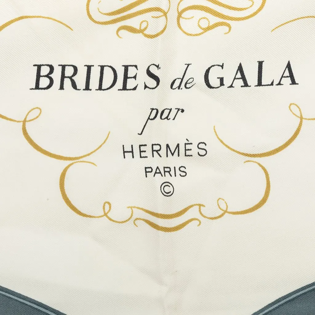 Hermès Brides de Gala Silk Scarf 90 Pink Silk Very good - Inside View