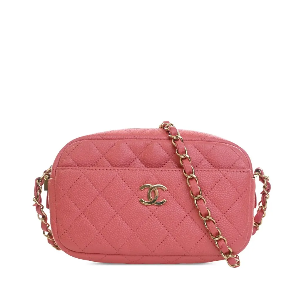Chanel Small CC Quilted Caviar Camera Bag