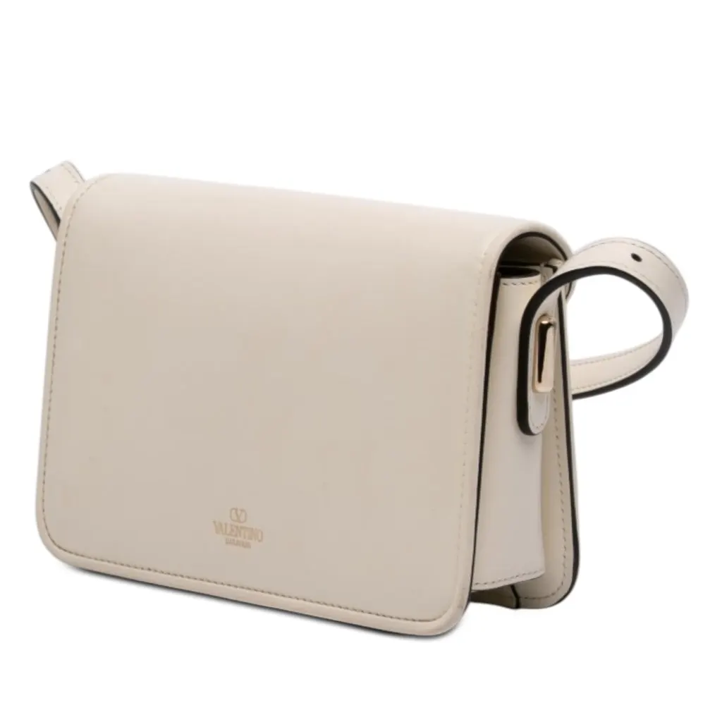Valentino Leather VLogo Crossbody Brown Leather Very good - Back View