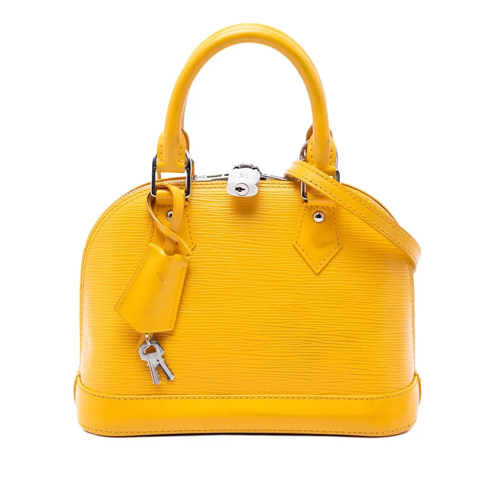 Louis Vuitton Epi Alma BB Yellow Leather Very good - Front View