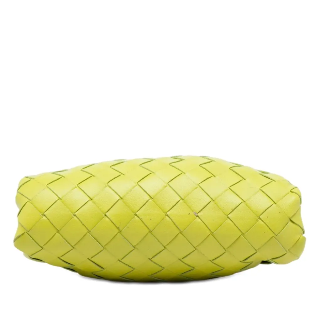 Bottega Veneta Nappa Intrecciato The Mini Pouch Crossbody Green Leather Very good - Inside View