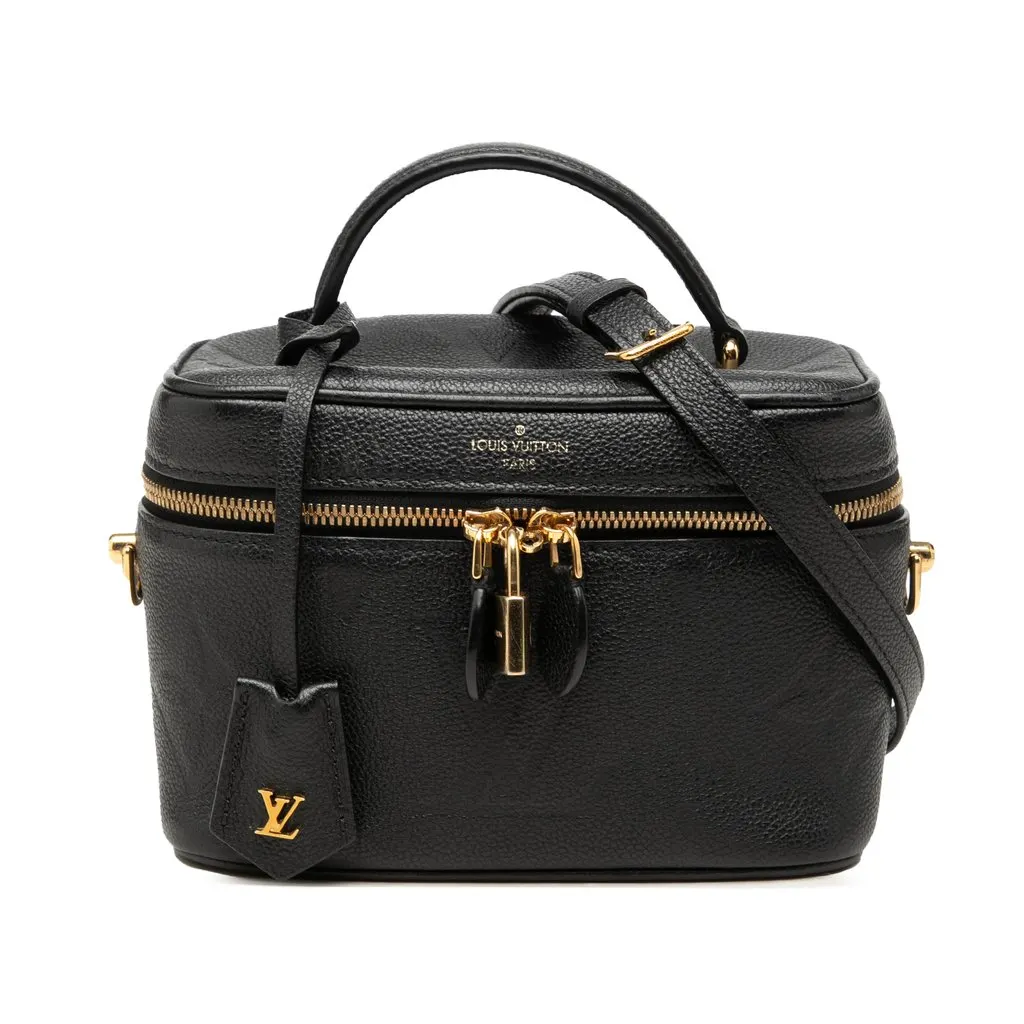 Louis Vuitton Monogram Giant Empreinte Vanity PM Black Leather Very good - Front View