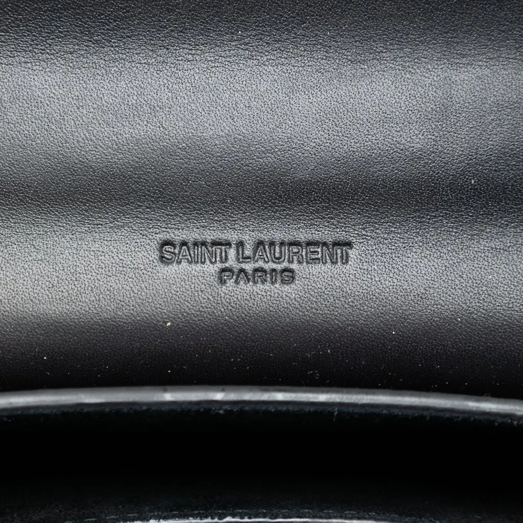 Saint Laurent Small Leather Monogram Kaia Crossbody Black Leather Very good - Box View