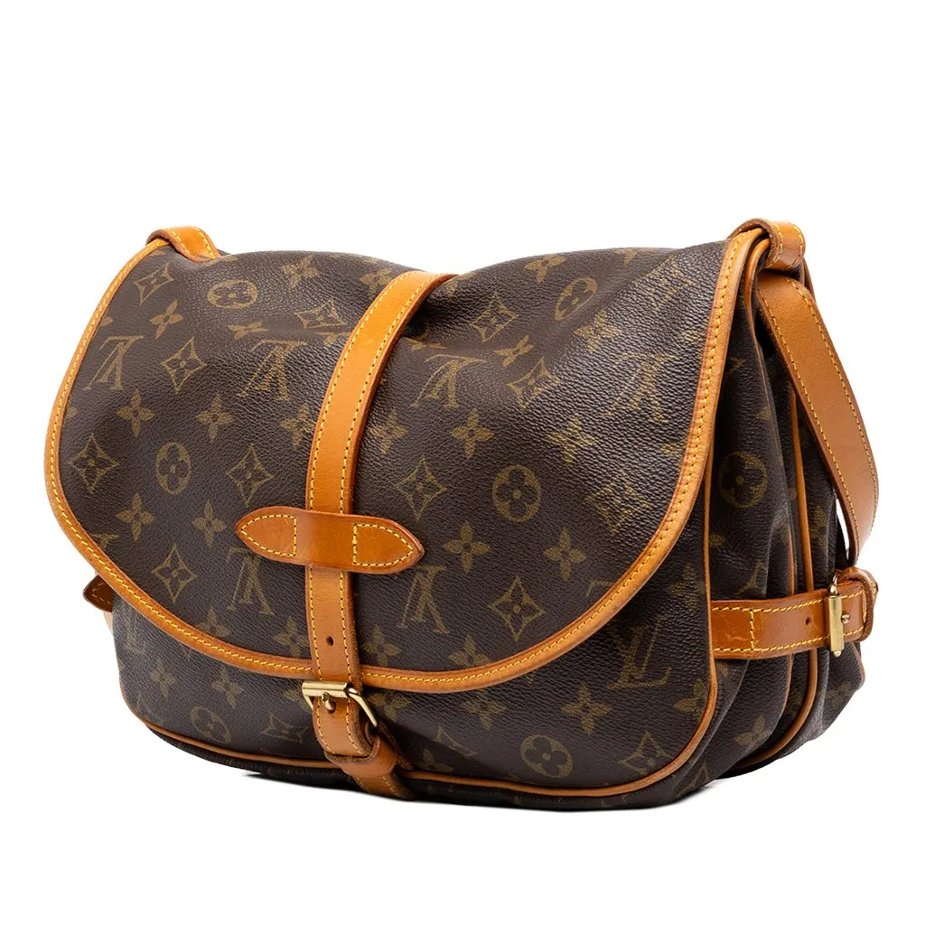 Louis Vuitton Monogram Saumur 30 Brown Canvas Very good - Back View