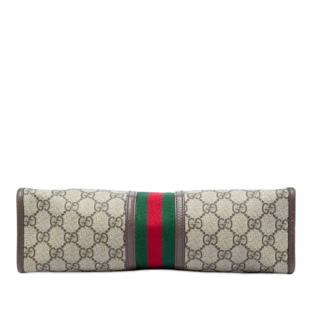 Gucci GG Supreme Web Ophidia Clutch Beige Canvas Very good - Inside View