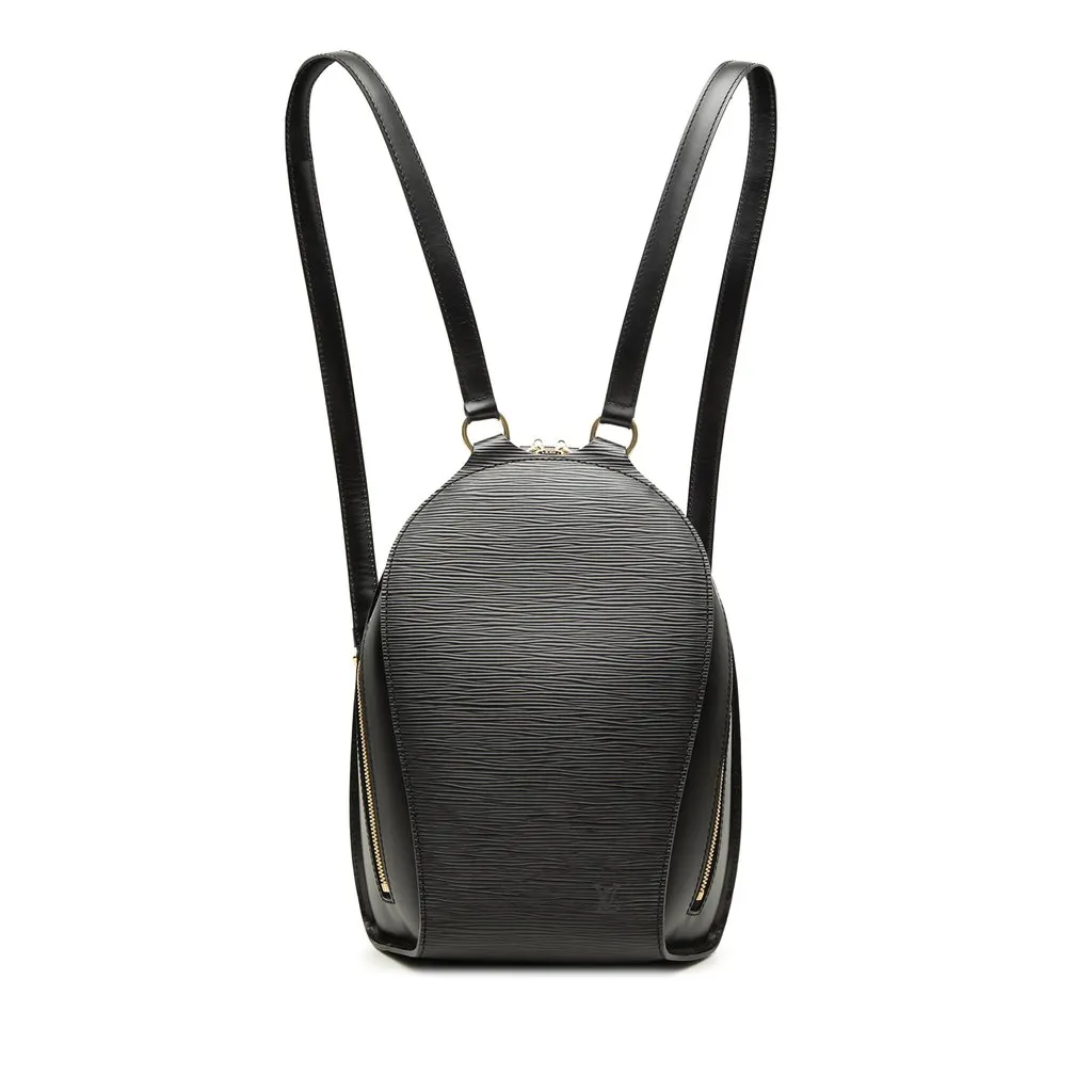 Louis Vuitton Epi Mabillon Black Leather Good - Front View