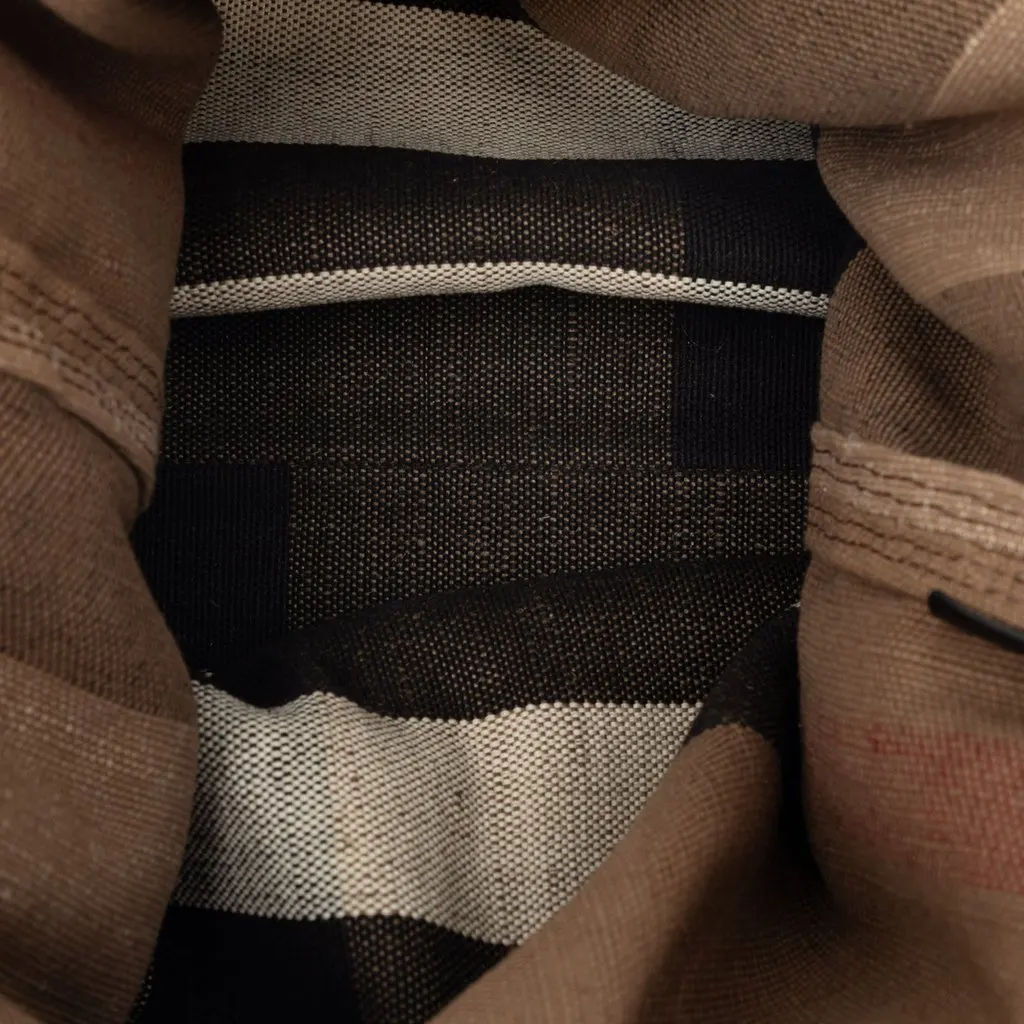 Burberry Mega Check Canvas Tottenham Brit Satchel Brown Very good - Model View