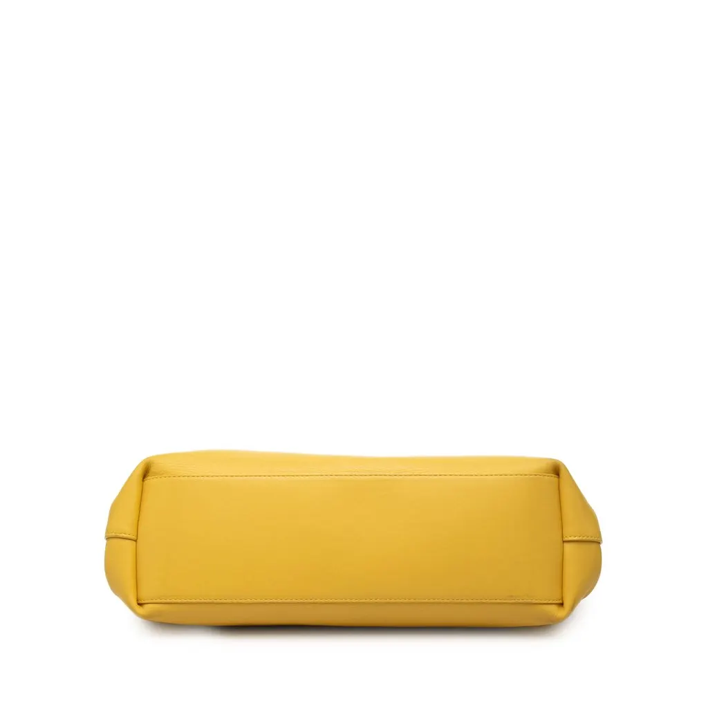 Bottega Veneta Medium Leather The Point Triangle Satchel Yellow Leather Good - Inside View