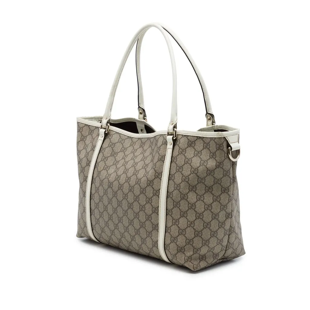 Gucci Medium GG Supreme Joy Tote Beige Canvas Good - Back View