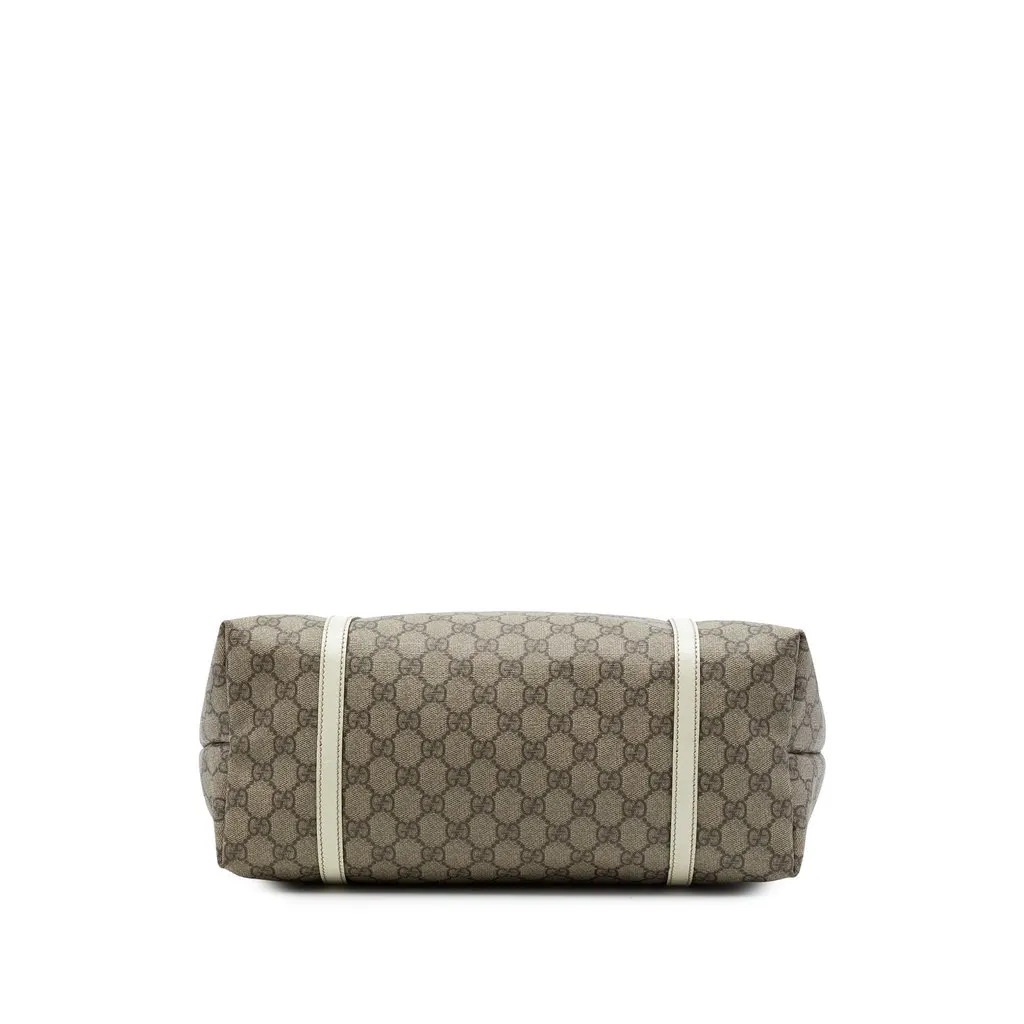 Gucci Medium GG Supreme Joy Tote Beige Canvas Good - Inside View
