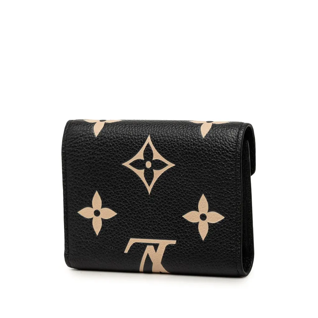 Louis Vuitton Bicolor Monogram Empreinte Giant Victorine Wallet Black Leather Very good - Back View