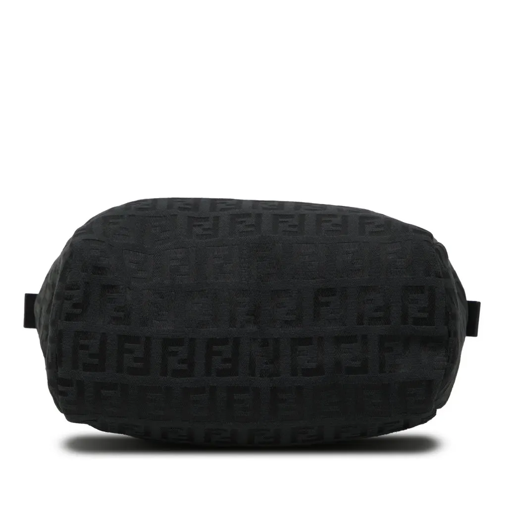 Fendi Zucchino Canvas Handbag Black Good - Inside View