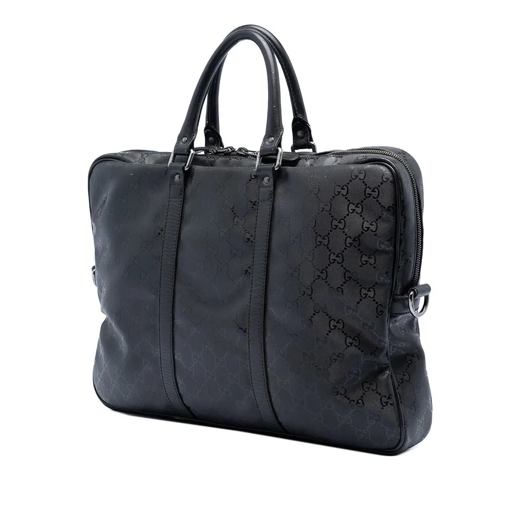 Gucci GG Imprime Business Bag Black Very good - Back View
