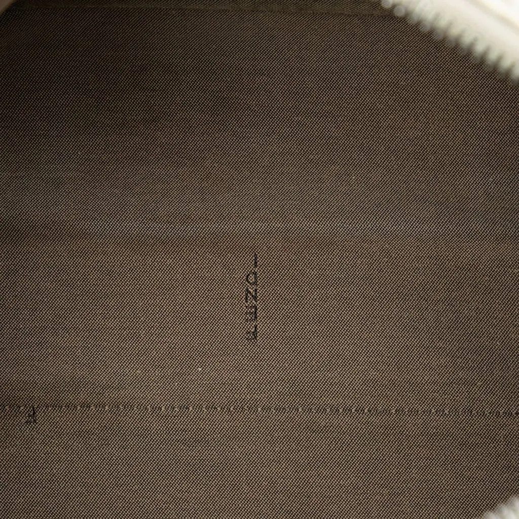 Fendi Zucchino Coated Canvas Boston Bag White Good - Model View