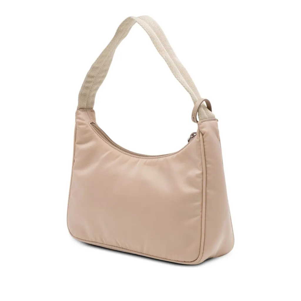 Prada Mini Tessuto Re Edition 2000 Shoulder Bag Beige Polyamide Very good - Back View