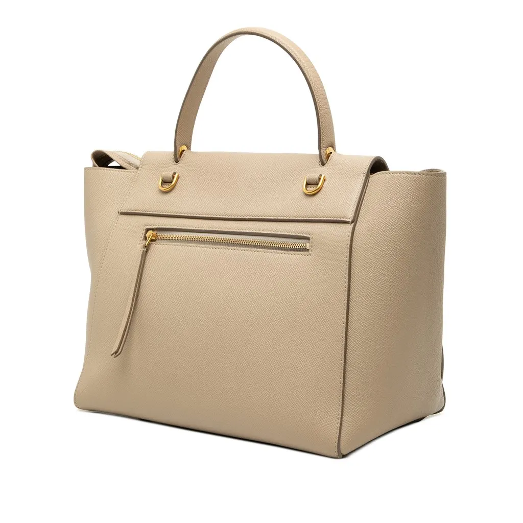 Celine Mini Grained Calfskin Belt Bag Beige Leather Very good - Back View