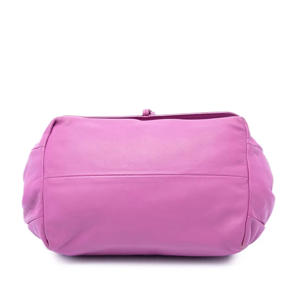 Bottega Veneta Leather Intrecciato Flap Crossbody Pink Leather Very good - Inside View