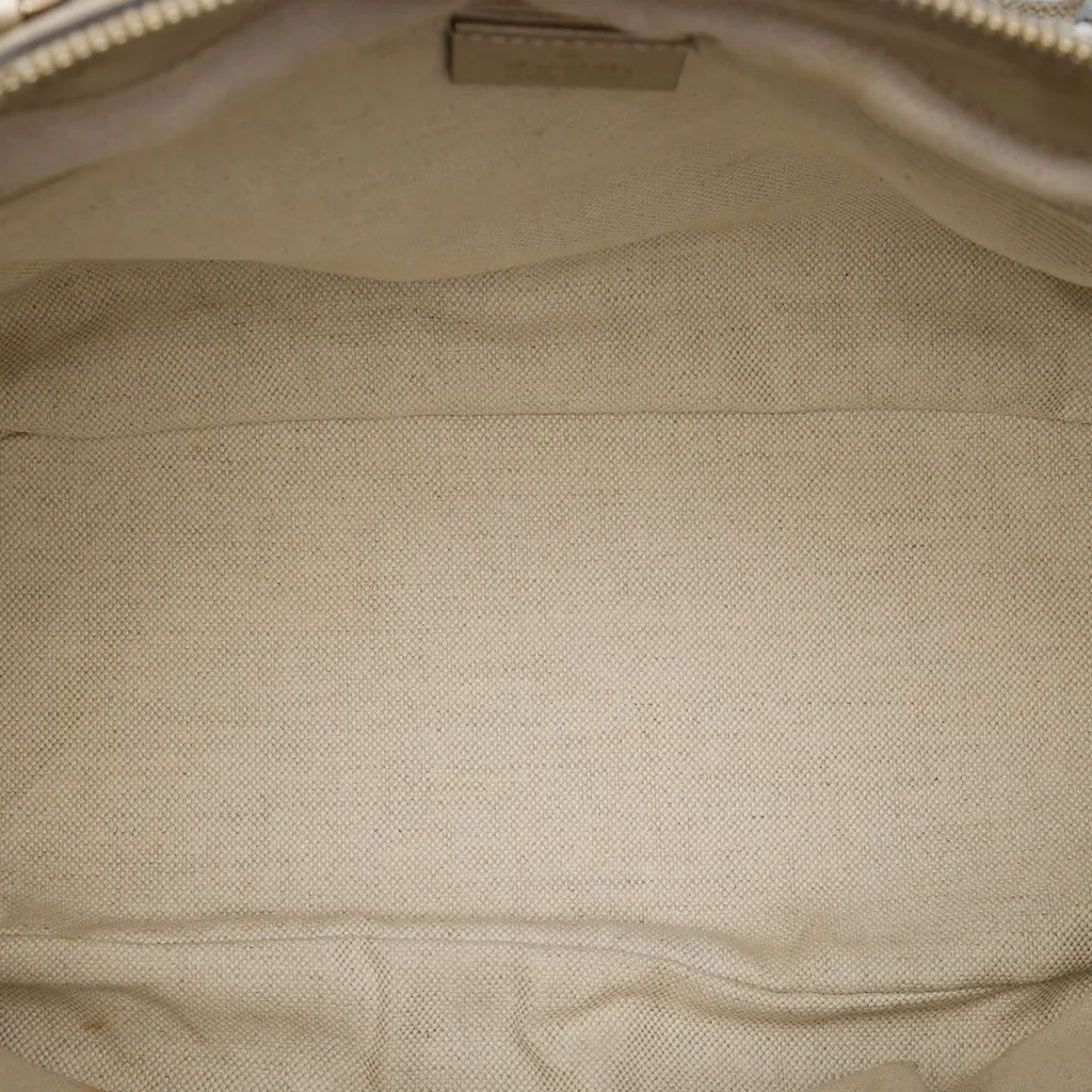 Gucci GG Canvas Sukey Satchel Beige Canvas Good - Model View
