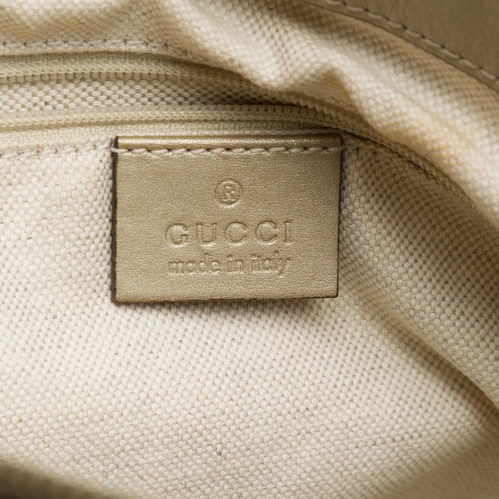 Gucci GG Canvas Sukey Satchel Beige Canvas Good - Box View