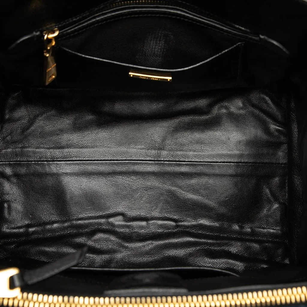Miu Miu Matelasse Denim Biker Tote Blue Very good - Model View