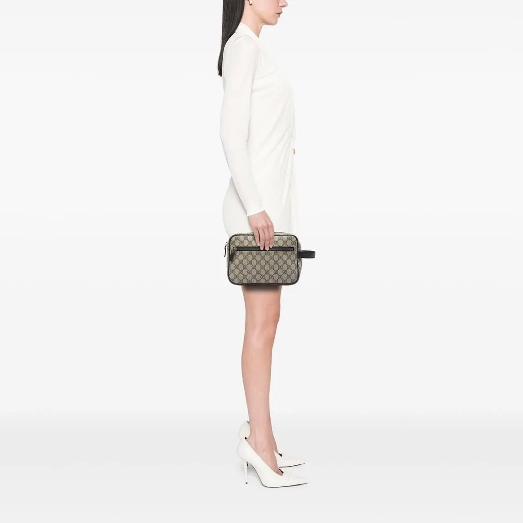 Gucci GG Supreme Clutch Beige Very good - Box View