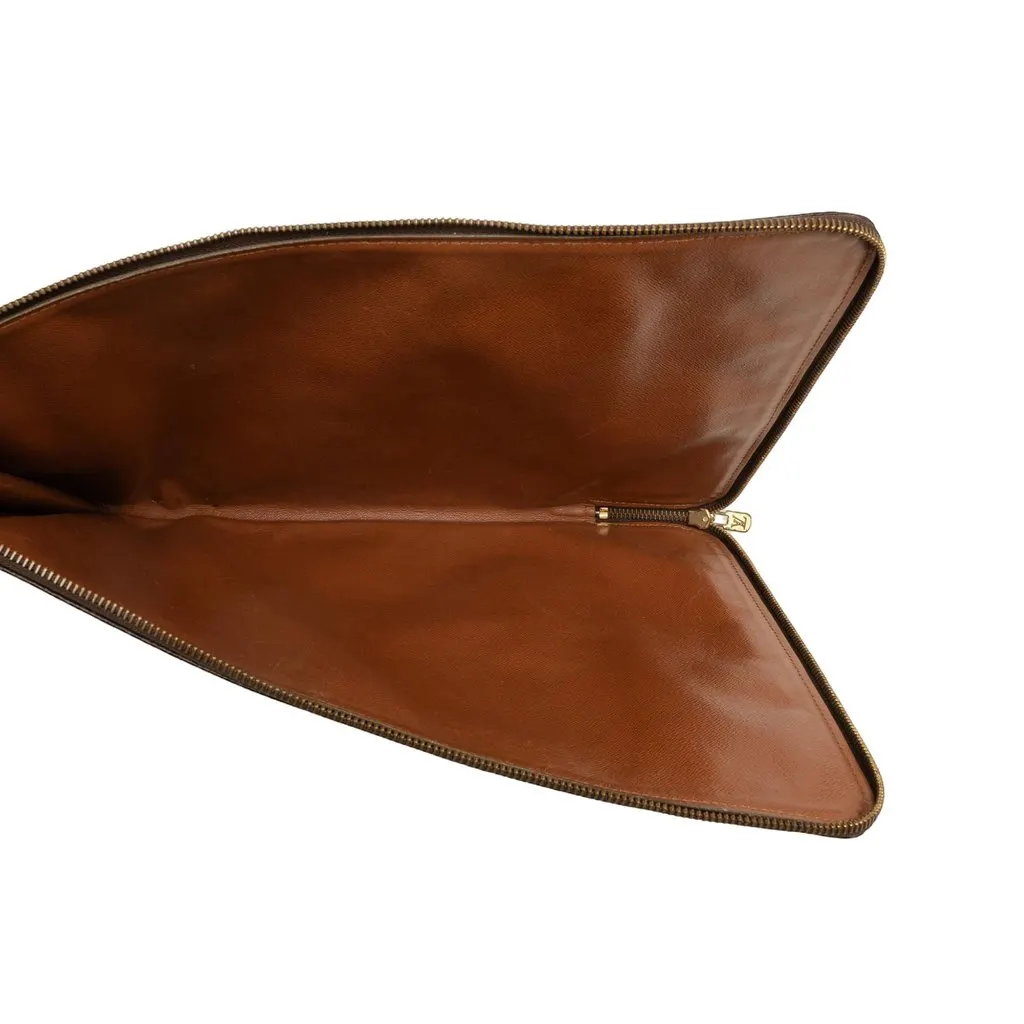 Louis Vuitton Monogram Poche Documents Portfolio Brown Canvas Good - Model View